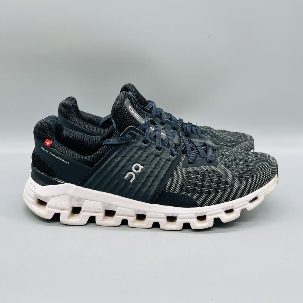 On Shoes Womens 9.5 Black Mesh Cloudswift Running Athletic Sneakers Comfort
